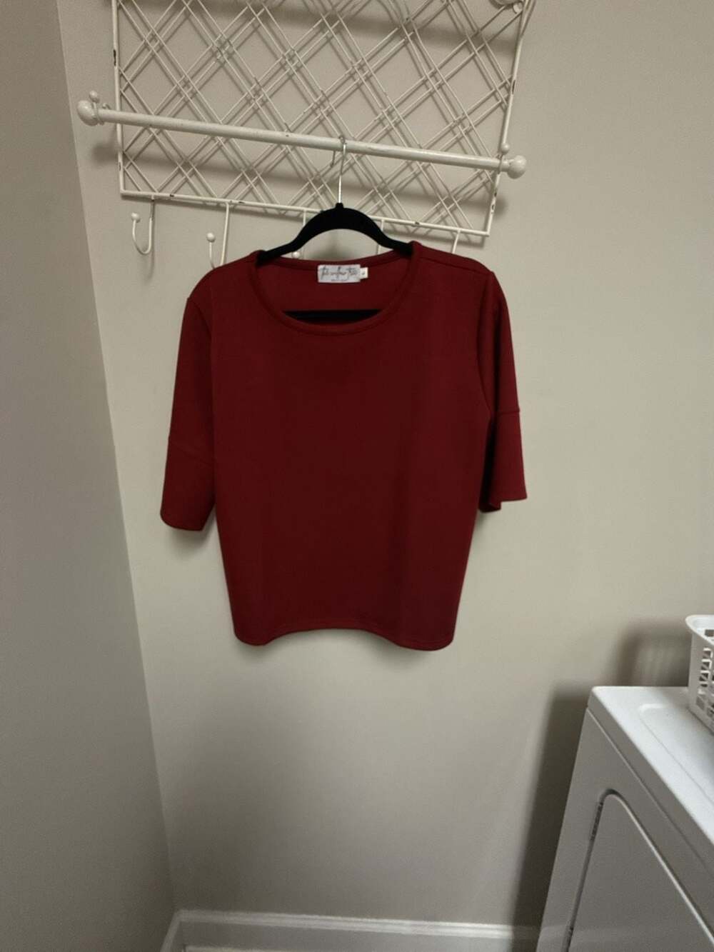 All The Best Crimson Short Sleeve Top